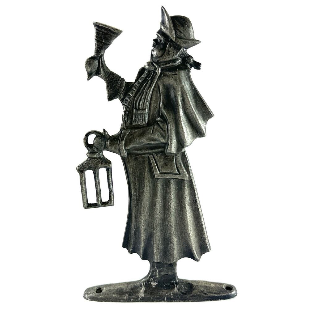 Vintage Cast Aluminum Town Crier House Address Sign Whitehall Style 8” - Picture 3 of 8